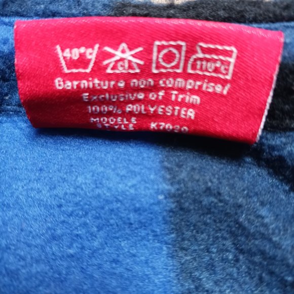 🛍️❤️Kids Northern Souvenirs Blue Plaid Lumberjack Shacket🛍️❤️   Size 4 - Picture 5 of 7